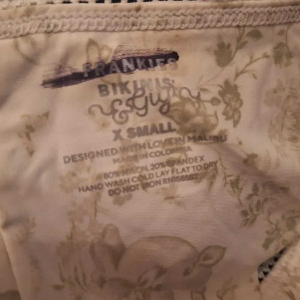 FRANKIES BIKINIS X Gigi Hadid Dawson Bikini Bottoms In Yomi Toile Tan Print - Picture 6 of 6